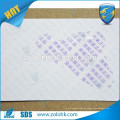 Water sensitive paper roll, Water sensitive label material